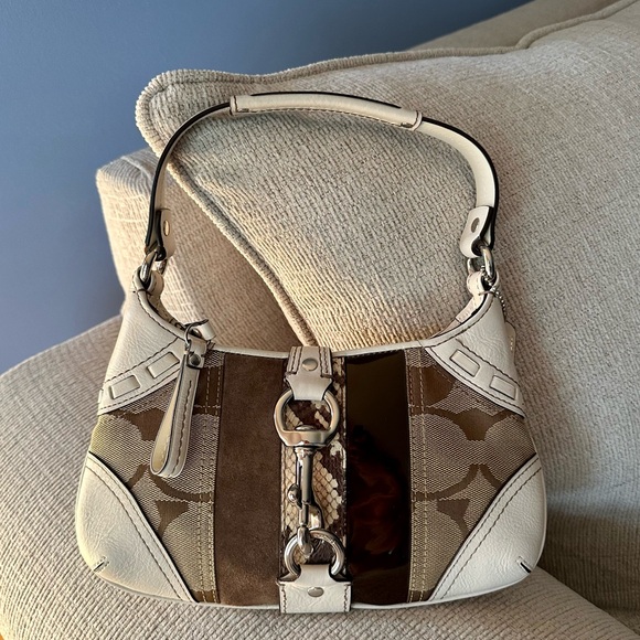 Coach RARE Y2K Classic Monogram Hampton Hobo Mini Bag - Picture 6 of 14